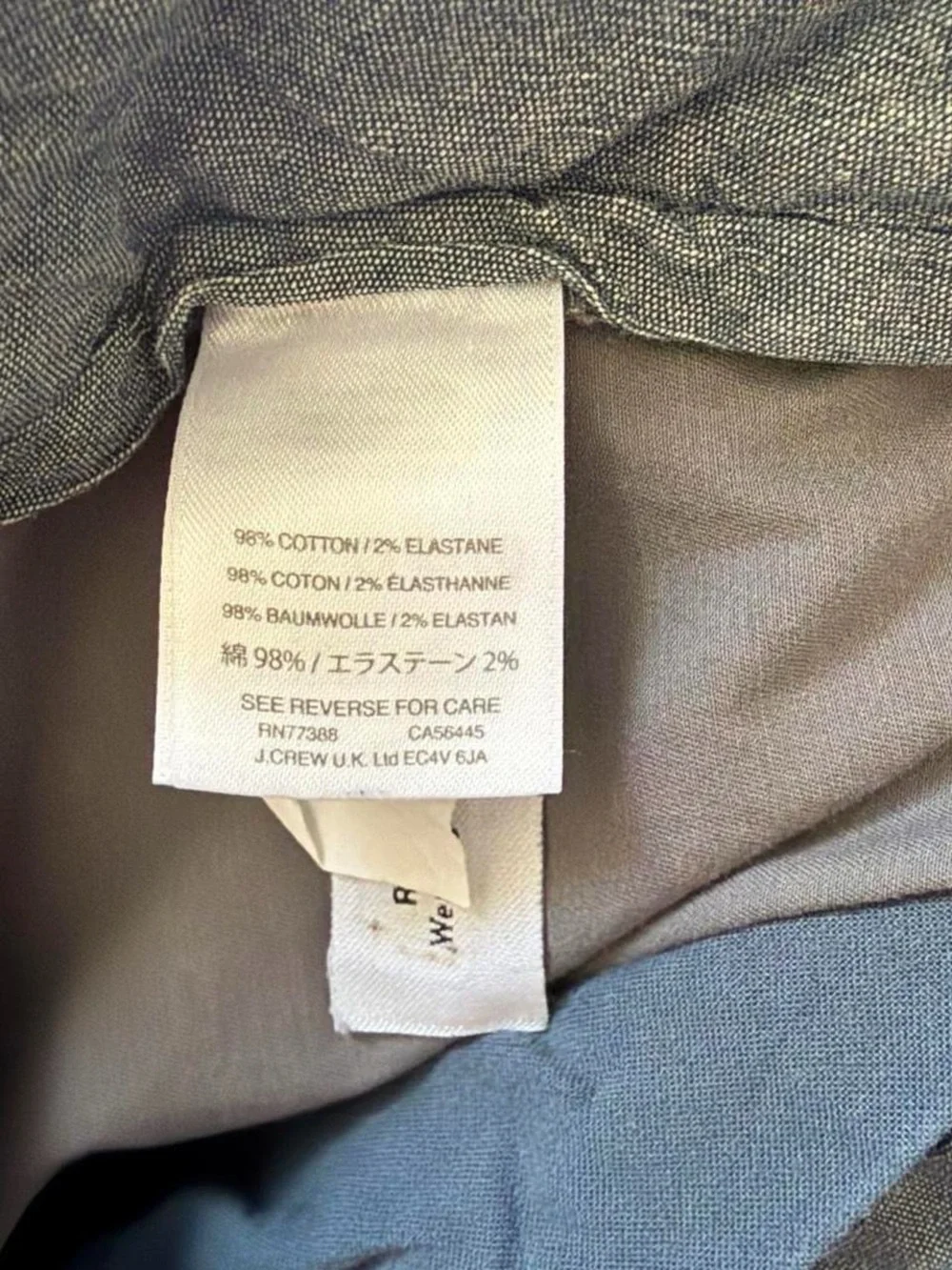 J. Crew Men’s Gray Flat-Front Cotton Shorts